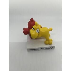 Vtg 1989 Grimmy How Do You Spell Relief? Dog Fire Hydrant pvc toy figure 2.5"